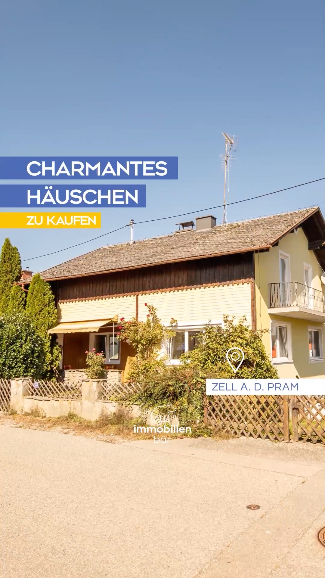 🌳 Charmantes Einfamilienhaus mit Garten & Altbaumbestand in Zell 🏡
Dieses liebevoll gepflegte Haus aus dem Jahr 1963 ist ein echtes Zuhause mit Charakter und viel Potenzial. Auf dem Grundstück erwarten Sie wunderschöne Altbäume, eine gemütliche Terrasse mit Markise und ein gepflegtes Gartenhaus – perfekt zum Entspannen, Werkeln oder für erste Grillabende. 🌿✨
Im Erdgeschoss finden Sie eine praktische Raumaufteilung mit Küche (wird entfernt), Wohnzimmer mit Rollläden und Bad mit WC. Im Obergeschoss erwarten Sie drei gemütliche Schlafzimmer. Der Keller bietet reichlich Stauraum – inklusive Garage, Werkstatt, Waschküche, Tankraum und Lagerraum. 🚪🛠️
Ein Zuhause, das Charme, Platz und ländliche Gemütlichkeit perfekt vereint – ideal für alle, die ein Haus mit Persönlichkeit und Entwicklungspotenzial suchen. 💚

#immobär #immobilien #haus #eigentum #oberösterreich