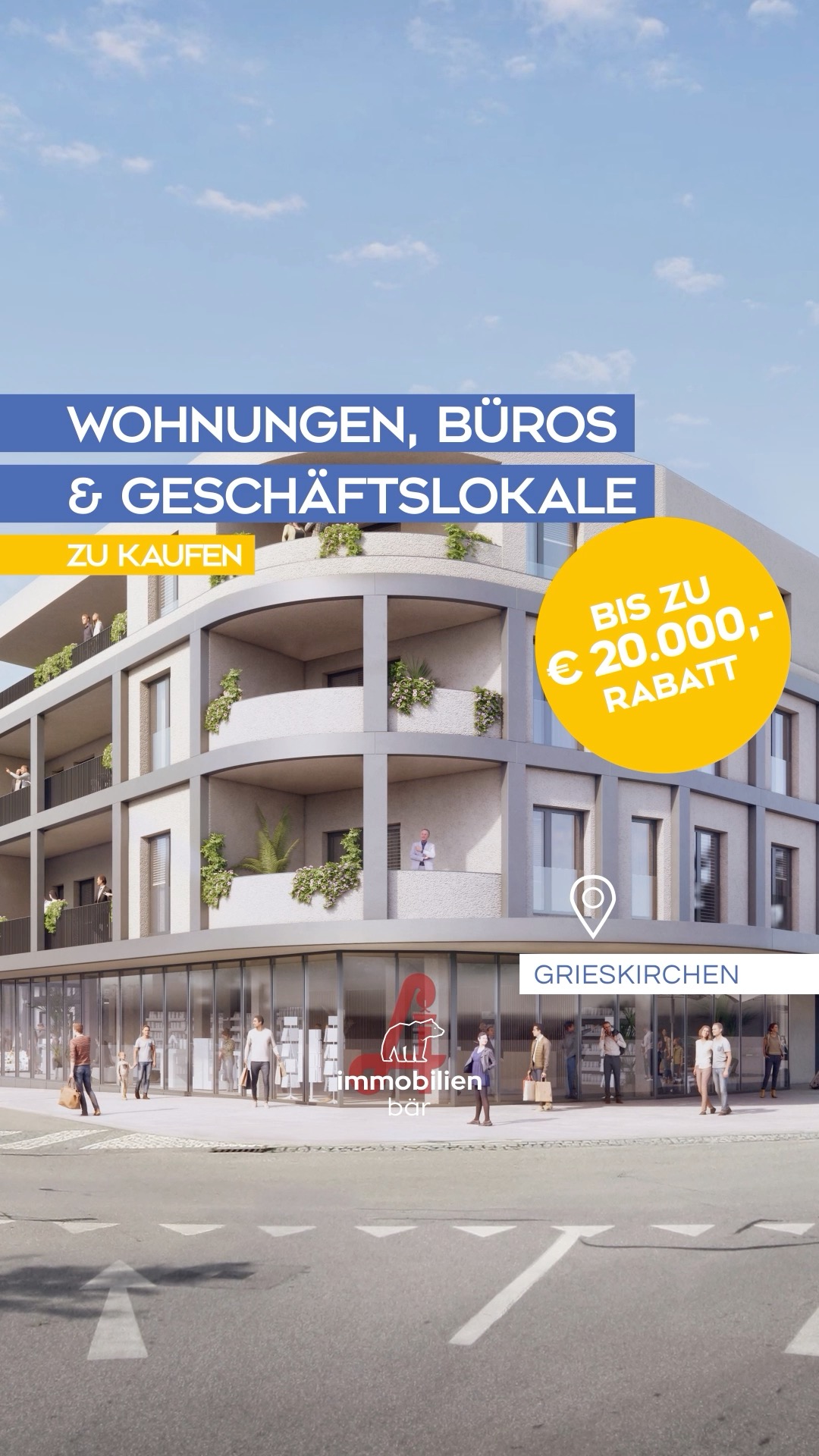 𝐁𝐢𝐬 𝐳𝐮 𝐦𝐢𝐧𝐮𝐬 𝟐𝟎.𝟎𝟎𝟎 € 💥 𝐤𝐚𝐧𝐧𝐬𝐭 𝐝𝐮 𝐝𝐢𝐫 𝐣𝐞𝐭𝐳𝐭 𝐧𝐨𝐜𝐡 𝐞𝐢𝐧𝐞 𝐄𝐢𝐧𝐡𝐞𝐢𝐭 𝐢𝐦 𝐆𝐫𝐢𝐞𝐬𝐤𝐢𝐫𝐜𝐡𝐧𝐞𝐫 𝐓𝐫𝐚𝐭𝐭𝐧𝐚𝐜𝐡 𝐐𝐮𝐚𝐫𝐭𝐢𝐞𝐫 𝐬𝐢𝐜𝐡𝐞𝐫𝐧 🏡✨
Ob moderne Wohneinheit zwischen 51 und 141 m² Wohnfläche 📏 oder Top Geschäftslokal 🏢 nutze die Gelegenheit und sichere dir deine Einheit
Die Wohnungen sind geräumig, lichtdurchflutet und barrierefrei 🌿☀️ Hier kannst du dir dein Leben ganz unkompliziert gestalten oder auch einen Alterswohnsitz sichern, wenn du dich etwas verkleinern möchtest
Zentral, modern und ganz im Fluss mit einem tollen Leben 🌊💛
