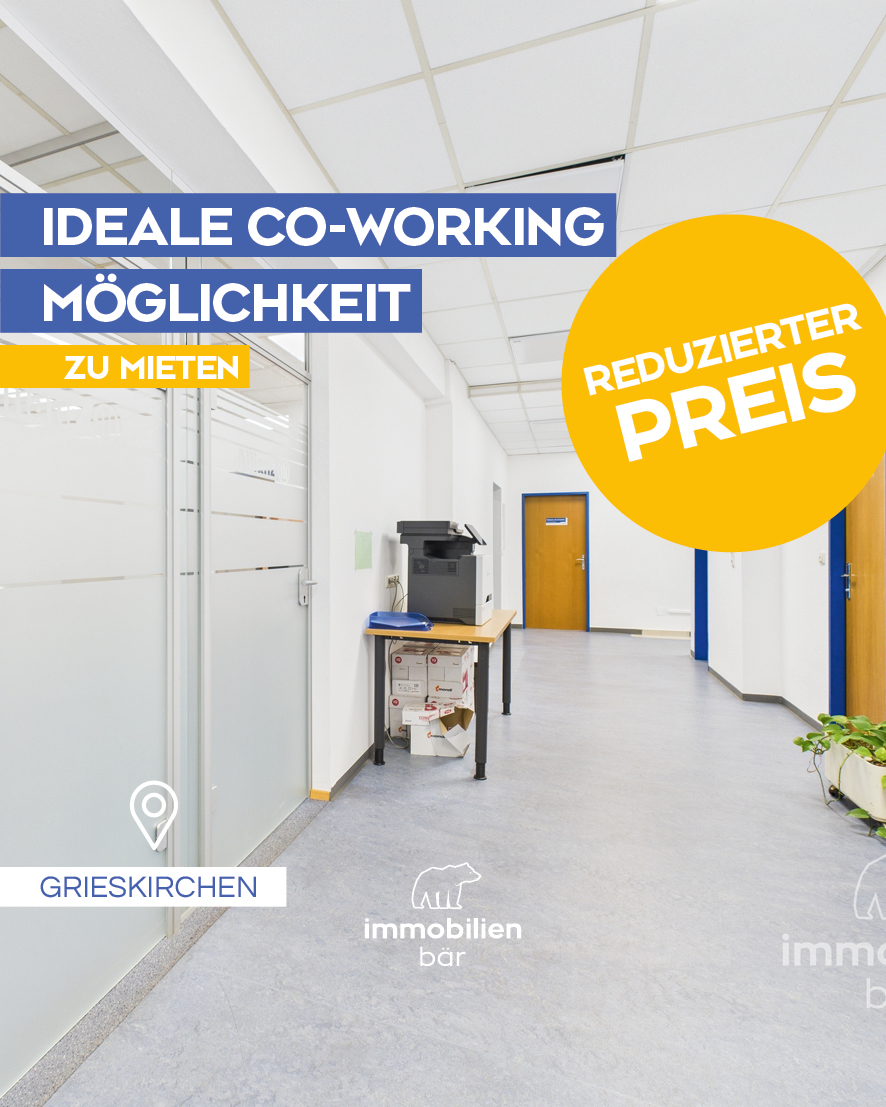 🏢 𝐇𝐢𝐞𝐫 𝐤𝐚𝐧𝐧 𝐬𝐜𝐡𝐨𝐧 𝐛𝐚𝐥𝐝 𝐞𝐢𝐧 𝐂𝐨-𝐖𝐨𝐫𝐤𝐢𝐧𝐠 𝐒𝐩𝐚𝐜𝐞 𝐞𝐧𝐭𝐬𝐭𝐞𝐡𝐞𝐧 ✨
Mitten in Grieskirchen am oberen Stadtplatz 📍 steht dieses Geschäftslokal zur Miete – mit perfekten Grundlagen für ein modernes Arbeitskonzept 💼
6 Büros 🧑‍💻
Verschieden nutzbare Räume 🏢
Meeting-Room-Optionen 📊
Gemeinschaftsbereiche 🤝
Und eine durchdachte Raumaufteilung auf insgesamt 240 m² ✨
Das Space lässt sich genau so flexibel nutzen, wie du es brauchst – ideal für neue Arbeitswelten 🚀
Melde dich bei Stefan 📞
Besichtigungen sind jederzeit möglich 😊