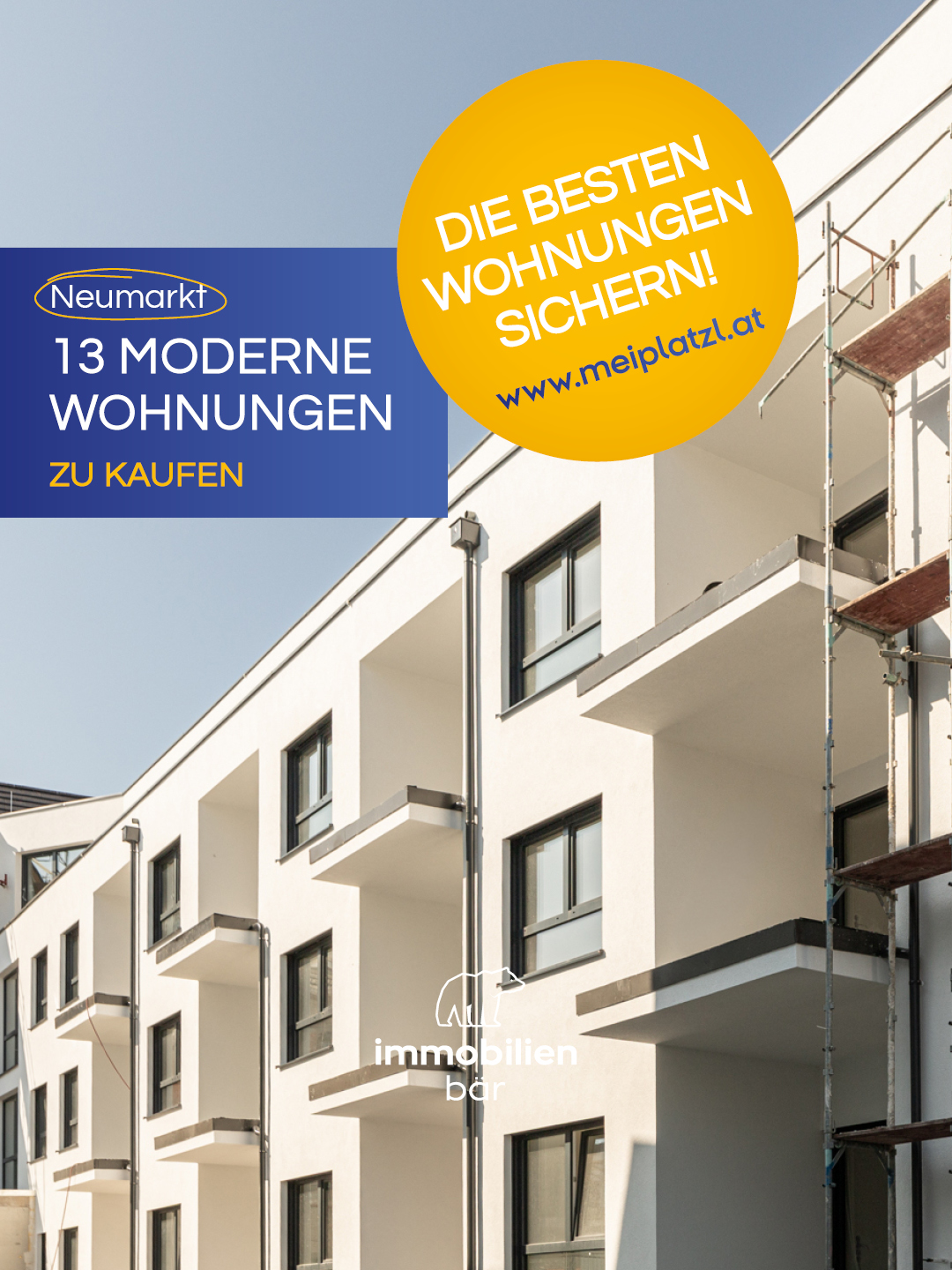 🏗️Zum Start ins Wochenende - Mit großen Schritten Richtung Fertigstellung! 🚀
Ja genau, bei Mei Platzl in Neumarkt im Hausruckkreis ist die finale Bauphase eingeläutet und im Winter 2026/27 kann eingezogen werden. 🏡 Läuft alles nach Plan hier! 👌
Die Fassaden im hinteren Trakt sind fertig. ✨ Auch die Balkone schauen schon top aus. 🌿 Die Böden sind bereits verlegt und auch die Bäder sind schon größtenteils fertiggestellt. 🚿 Jetzt geht’s an die Feinheiten. 🔨
Wir freuen uns auf jeden Fall, das Projekt beim Gedeihen begleiten zu dürfen. ❤️
Einige Einheiten sind noch verfügbar! 👀 Ob als Anlegerwohnung oder zur Eigennutzung, mach dir jetzt einen ersten Eindruck. 🏠
Frei sind Einheiten mit Balkonen oder Eigengärten in folgenden Größen: 43 bis 86 m². 🌳☀️
Mit Kathi kannst du bei einem Termin schon den Baufortschritt vor Ort besichtigen. 👷‍♀️📍

#eigentumswohnungen #neumarkt #hausruck #immobär #immobilien #wohnraum #eigentum