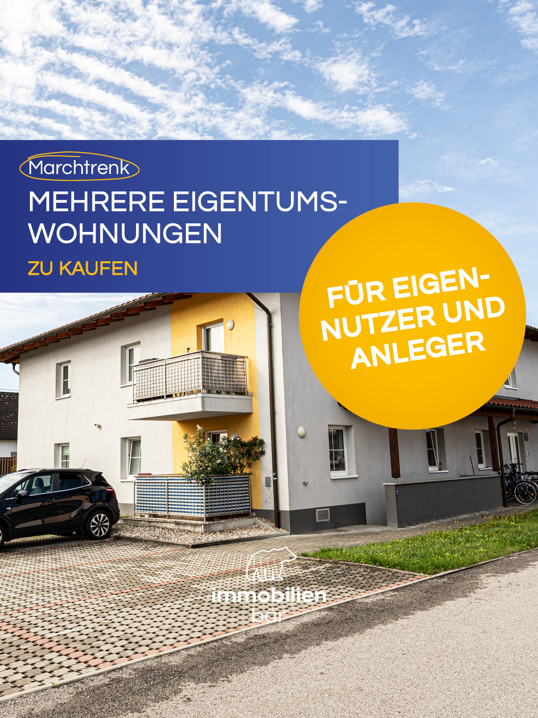 🏡 Bist du auf der Ausschau nach einer Immobilie für dich zur Eigennutzung oder auch als Anlage? Dann bist du bei Immobär genau richtig. 🐻
Zum Beispiel könnte hier das Passende für dich dabei sein. 👀 Bei den Wohnungen in Marchtrenk stimmen Preis, Standort und auch die Größe. 📍💶
Denn in dieser sehr gepflegten Wohnanlage gibt’s Eigentumswohnungen zwischen 41 und 69 m² mit 2 bis 3 Zimmern. 🏠✨
Schau mal vorbei auf Immobär.at und mach dir ein Bild von den verfügbaren Einheiten.

#immobär #immobilien #eigentumswohnung #marchrenk #oberösterreich #home #realestate