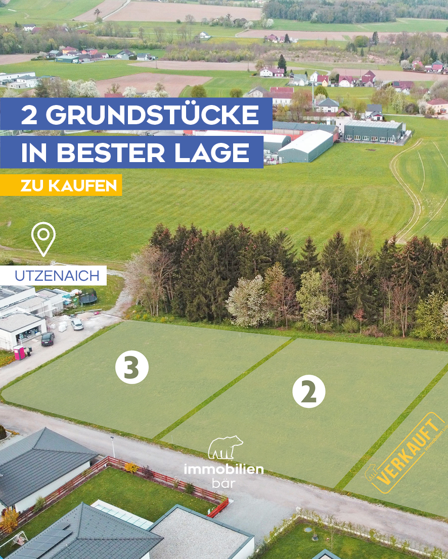 Diese 2 Traum-Grundstücke in Top-Lage in Utzenaich sind noch zu haben! 🏡
📏 Grundstück 1: 1.143 m²
📏 Grundstück 2: 1.113 m²
Nah bei der Stadt Ried und nah bei der Natur – hier kannst du das Beste aus beiden Welten verbinden. 🌳🏙️ Der ideale Ort, um dein Traumhaus real werden zu lassen. ✨
📞 Sicher dir nicht nur Grund und Boden, sondern ein Stück Lebensqualität. Und so einfach geht’s: Ruf unseren Lukas an und vereinbare gleich einen Termin zur Besichtigung. 📲💛

#immobär #innviertel #baugrund #grundstück #grundstückssuche
