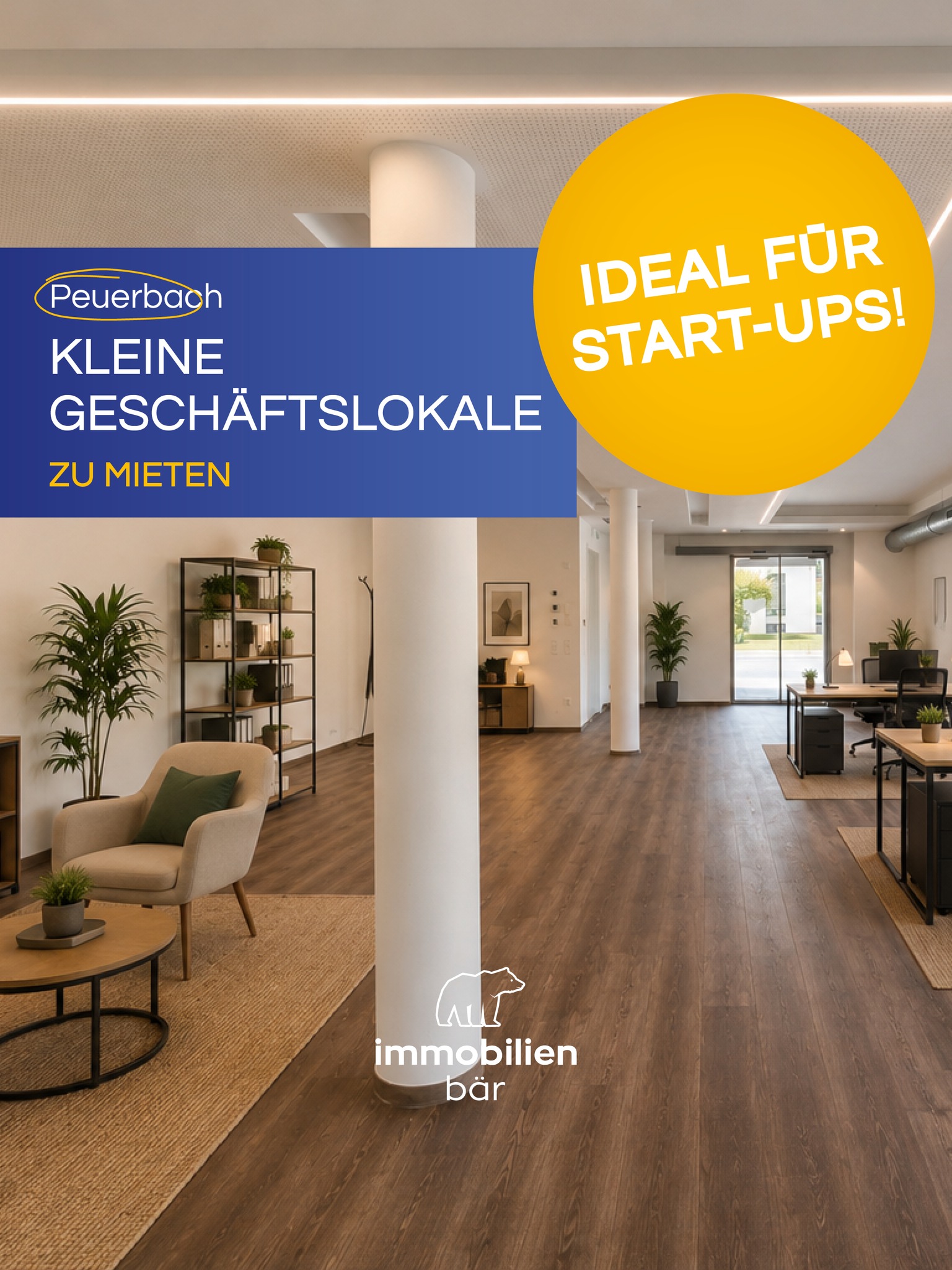 Ready für dein eigenes Business oder bereit für einen neuen Standort? 🚀
In Bruck bei Peuerbach stehen mehrere kleine Geschäftslokale, Studios oder Offices mit Shared Space frei und sind bereit, mit neuen Ideen gefüllt zu werden. 💡🏢
Hier kannst du einfach zu einem fairen Package-Preis durchstarten. 💪 Melde dich, wenn du Interesse hast. Alle Inklusivleistungen gehen wir gerne mit dir durch.
Deinen neuen Business Place zeigen wir dir gerne! 👋✨
#BruckBeiPeuerbach #Peuerbach #BusinessSpace #Immobilie #mieten #Immobilienbär
